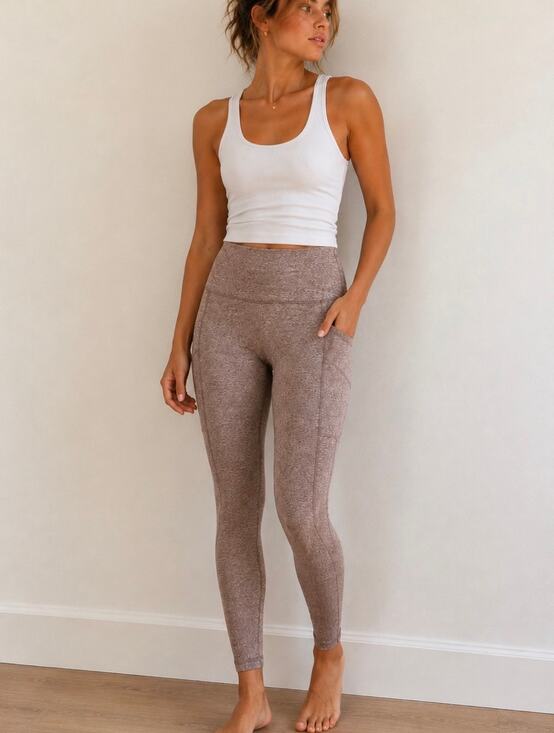 aerie Pants - Aerie OFFLINE The Hugger Hi Rise Pocket Leggings Brown Size S